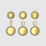 gold pins for initials image